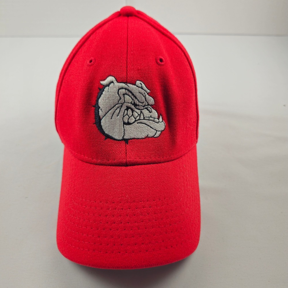 Proflex Red Bulldog Baseball Cap Hat Embroidered Logo Adult M/L Outdoor Cap